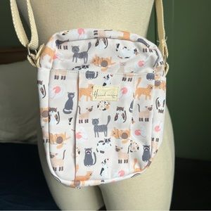 NWOT Hannah Canvas Cracker Crossbody Wool Cats